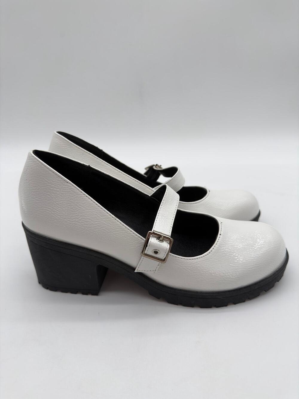 Dirty Laundry Chunky Heel Platform White Lug Sole Mary Jane Loafer 9.5 Y2K